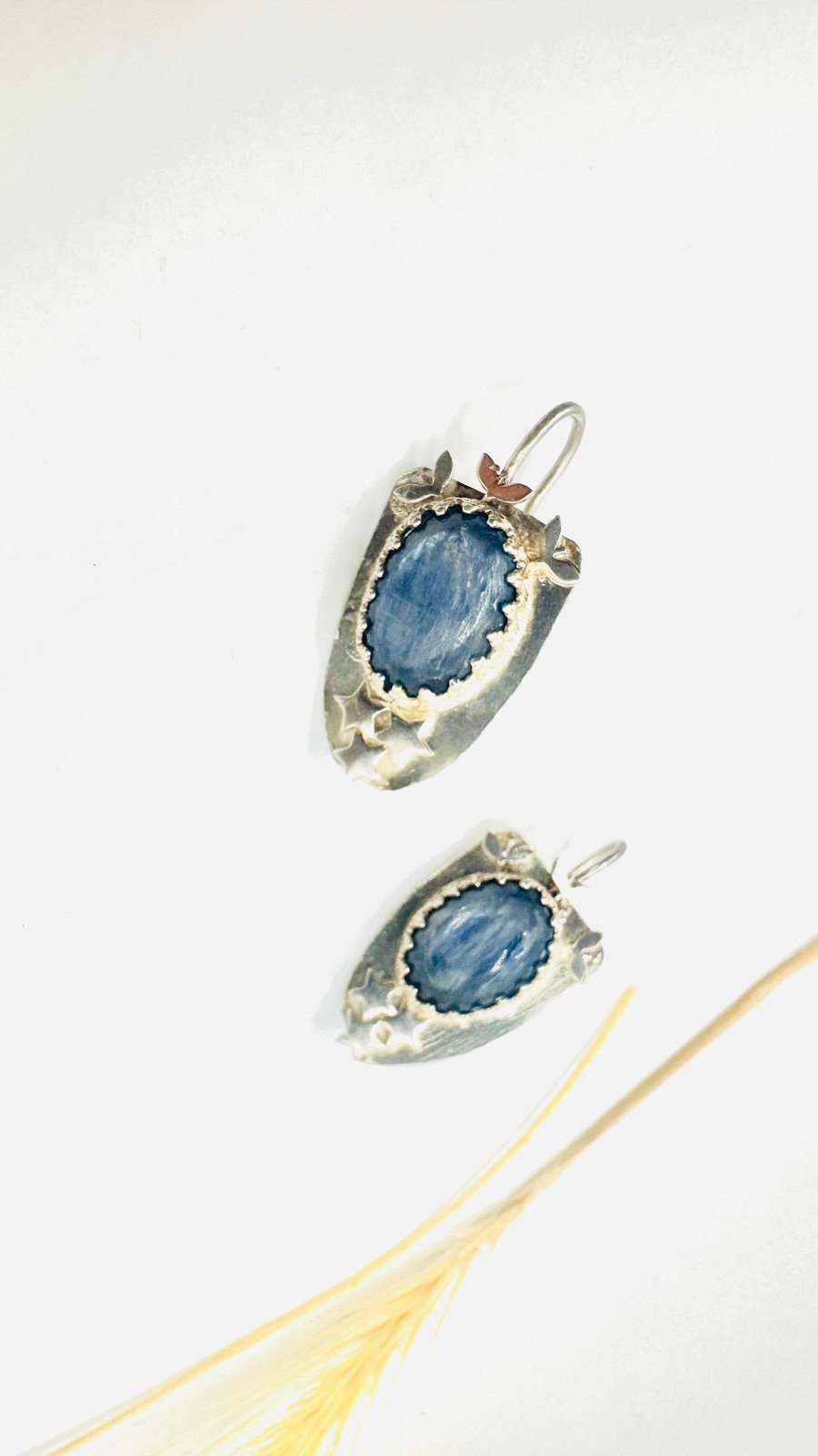 Wild Sky – Kyanite Shield Earrings