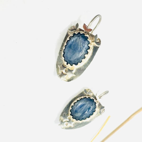 Wild Sky – Kyanite Shield Earrings