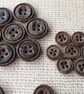 11 16" 18mm 28L Brown wood EFFECT Buttons - Image 7