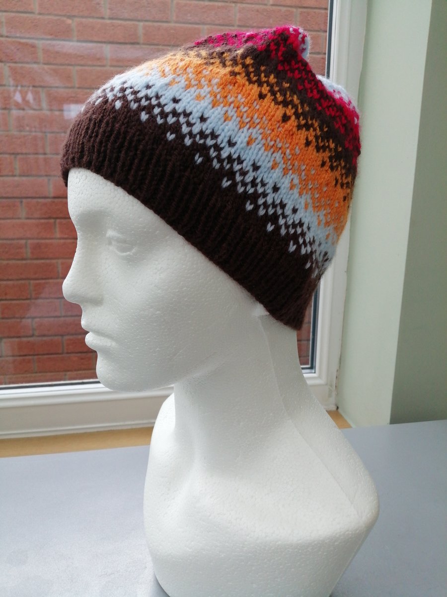 Warm multi colour hat