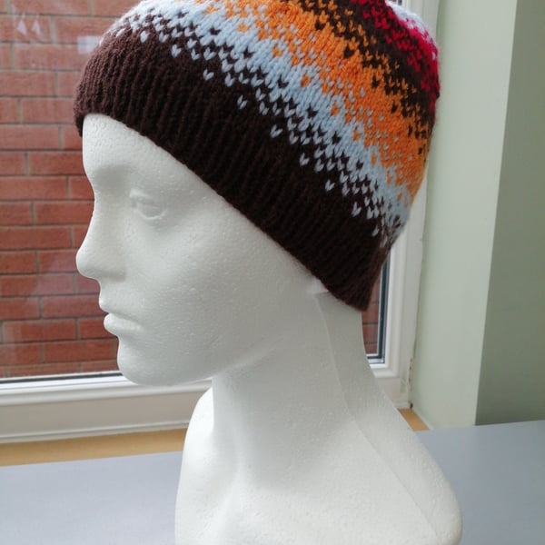 Warm multi colour hat