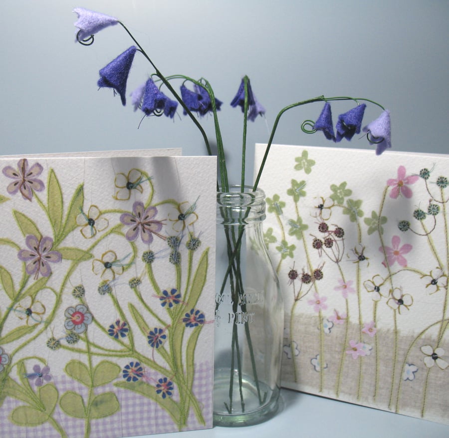 Pair of Flower Garden cards 