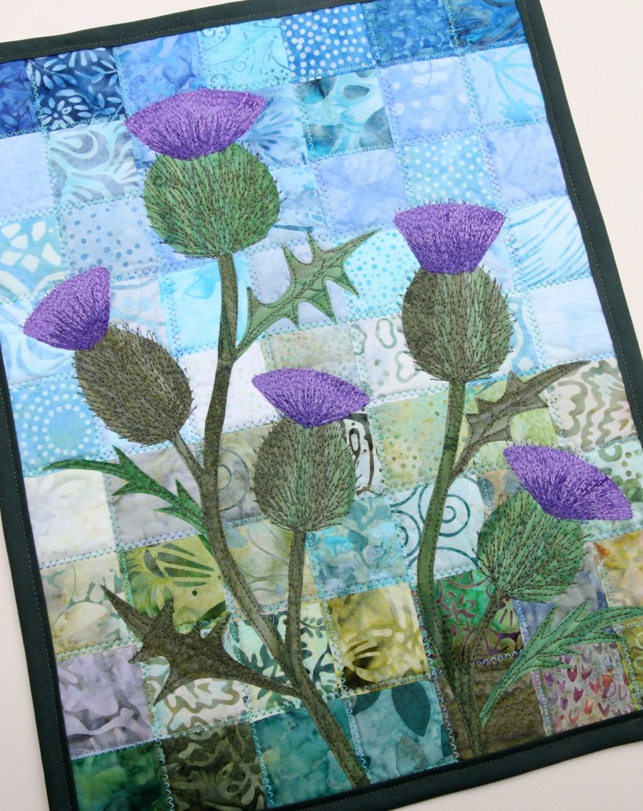 Thistle Kit  Art Quilt Wall Hanging 