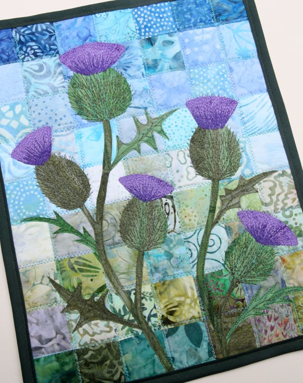 Thistle Kit  Art Quilt Wall Hanging 