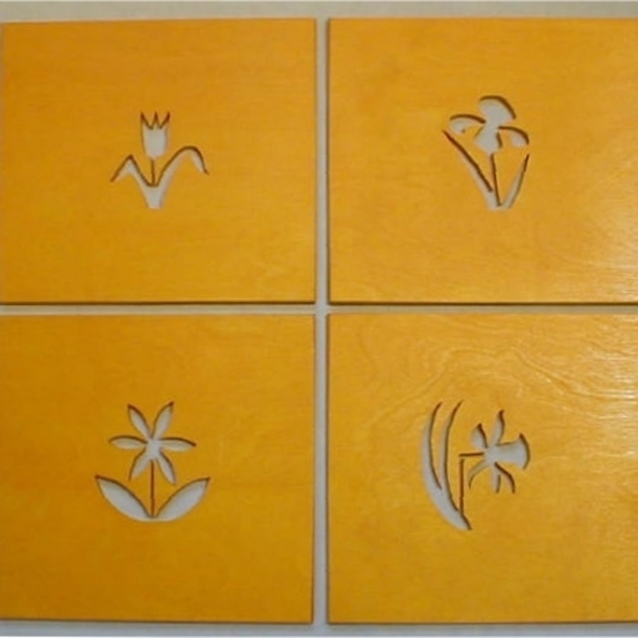 Set of 4 Flower Placemats