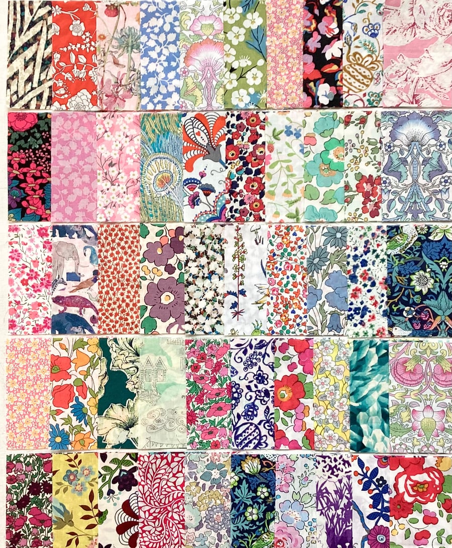 50 Liberty Tana Lawn 2.5inch Charm Squares - Multicolour Florals