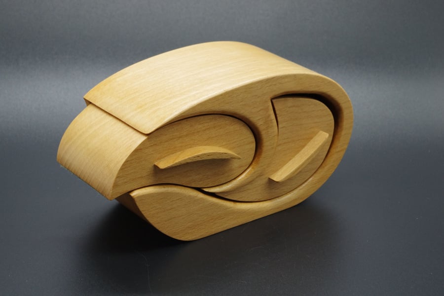 Handmade Wooden Trinket, Jewel Box. With Secret Drawer. Scottish Beech.