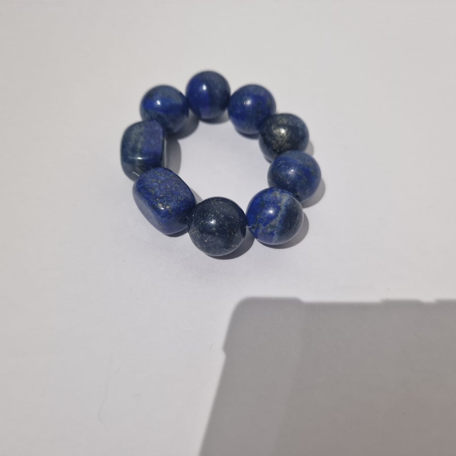 Navy blue beaded bracelet small size