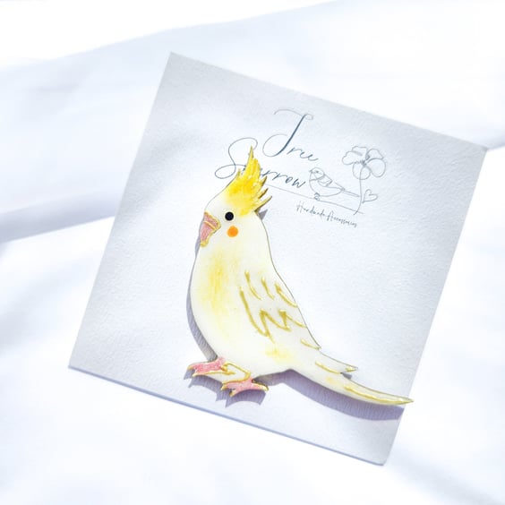 Hand-painted Bird Brooch
