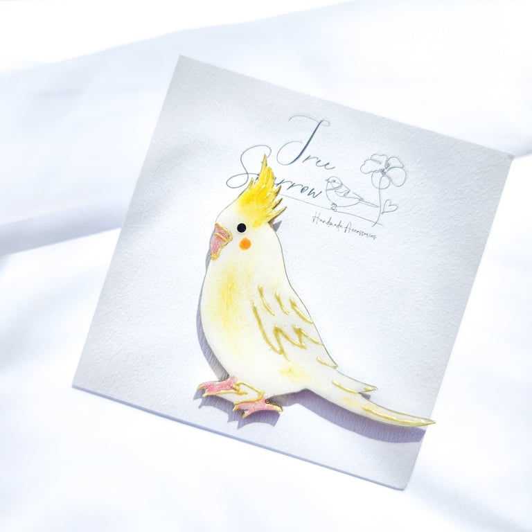Hand-painted Bird Brooch