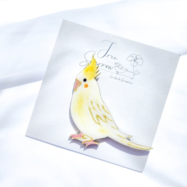 Hand-painted Bird Brooch