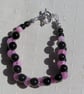 Black Onyx & Pink Morganite Gemstone Woven Beaded Bracelet "Hathor" - Image 3