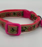 Hot Pink and Brown Cat Collar - Image 3