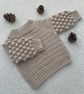 Bobble Sleeve Jumper - Handmade Crochet Baby & Children's Jumper - Image 1