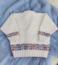 Hand Knitted Baby Fair Isle Cardigan Hat and Blanket Set 0 to 3 Months - Image 9