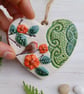 Robin & Lace Ceramic Hanging Heart 