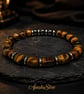 Premium Men’s Tiger Eye & Hematite Bracelet – 20 cm – 8 mm Beads – Any Size Avai