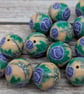 13 Polymer Clay Dragonfly and Rose Beads - Image 4