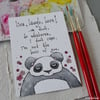 panda bear don't care - original aceo