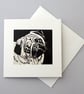 Cute Pug Print Card - Personalised Card, Custom Card, dog dad, dog mum, birthday - Image 1