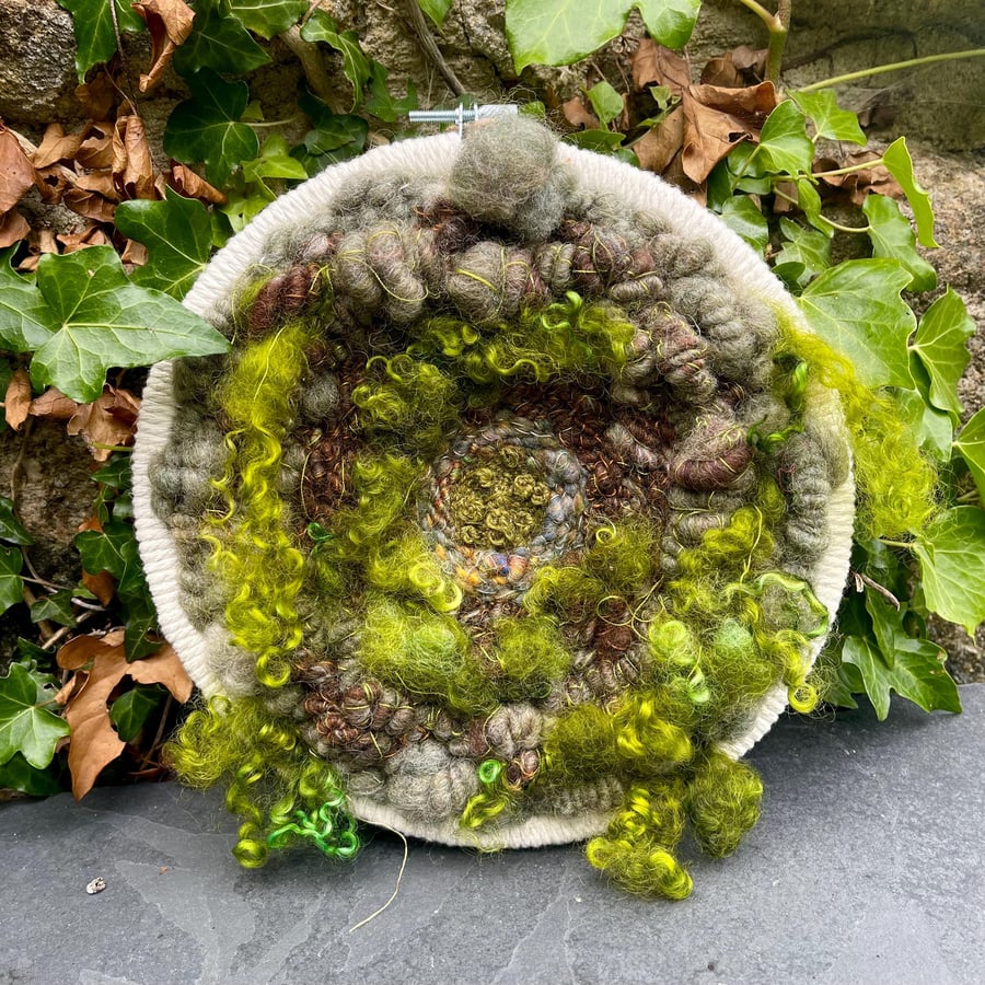 Moss Hand Woven Circular Wall Hanging