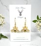Charm Earrings - Rhinestone Bee