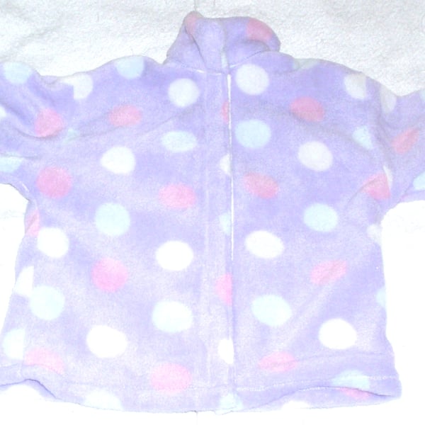 lilac spot fleece jacket, age 2 to 3