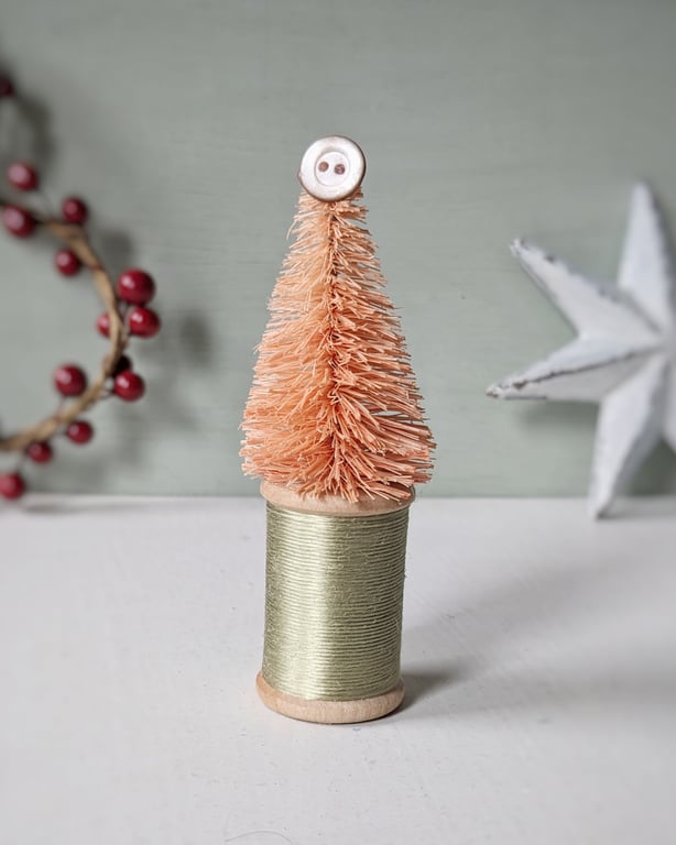 Vintage Bobbin Christmas Tree Decoration