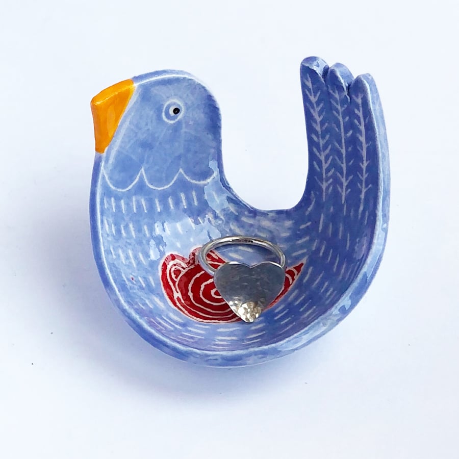 Bluebird Trinket Dish, Rings Dish, Jewellery Dish