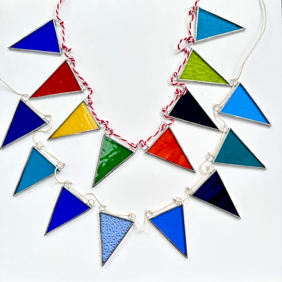 Stained Glass Bunting Suncatcher - Bunting - Hanging Window Decoration