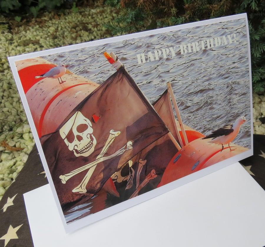 Yo Ho Ho!  A card featuring an original photograph. Blank inside. Birthday.