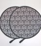 Aga Hob Lid Mats Chef Pads Covers Pair With Loops Surface Saver Black Art Deco - Image 1