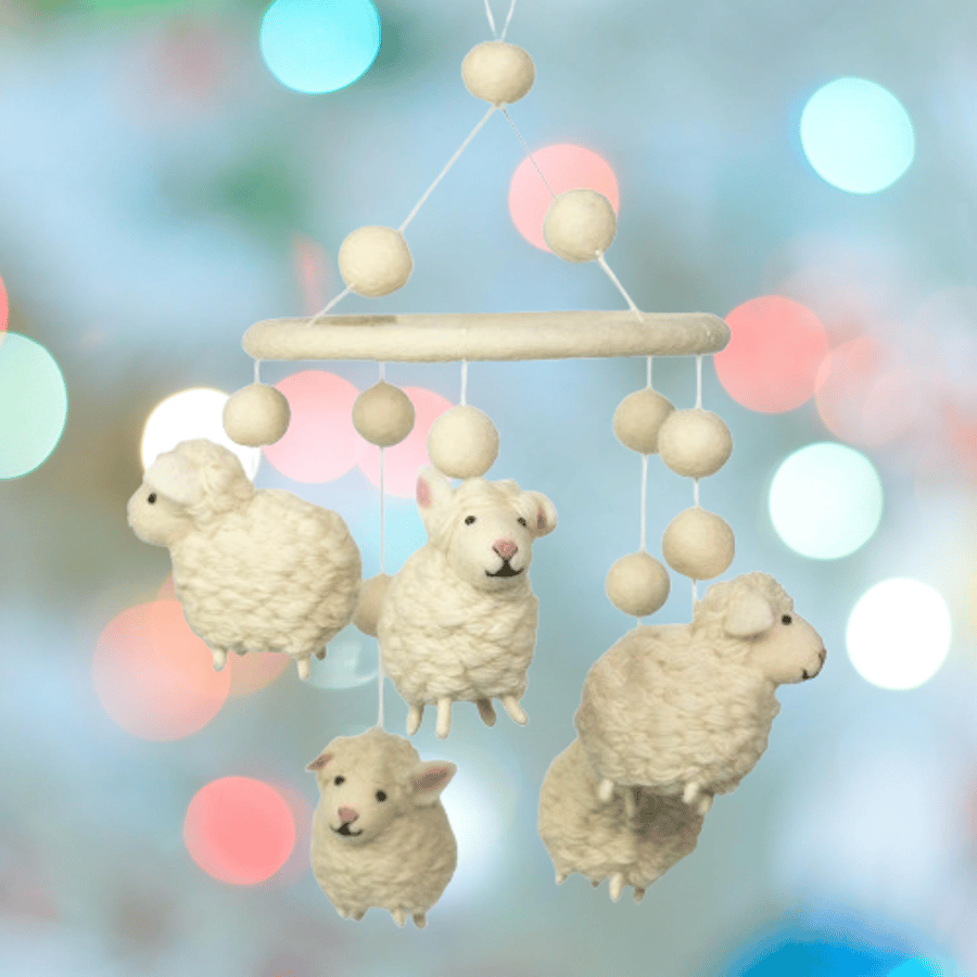 Felt Decorative Chime - Sheeps