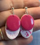 Marbled Oval Drop Earrings - Image 6
