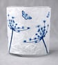 Seed head and butterflies Cyanotype tea light holder Seconds  - Image 8