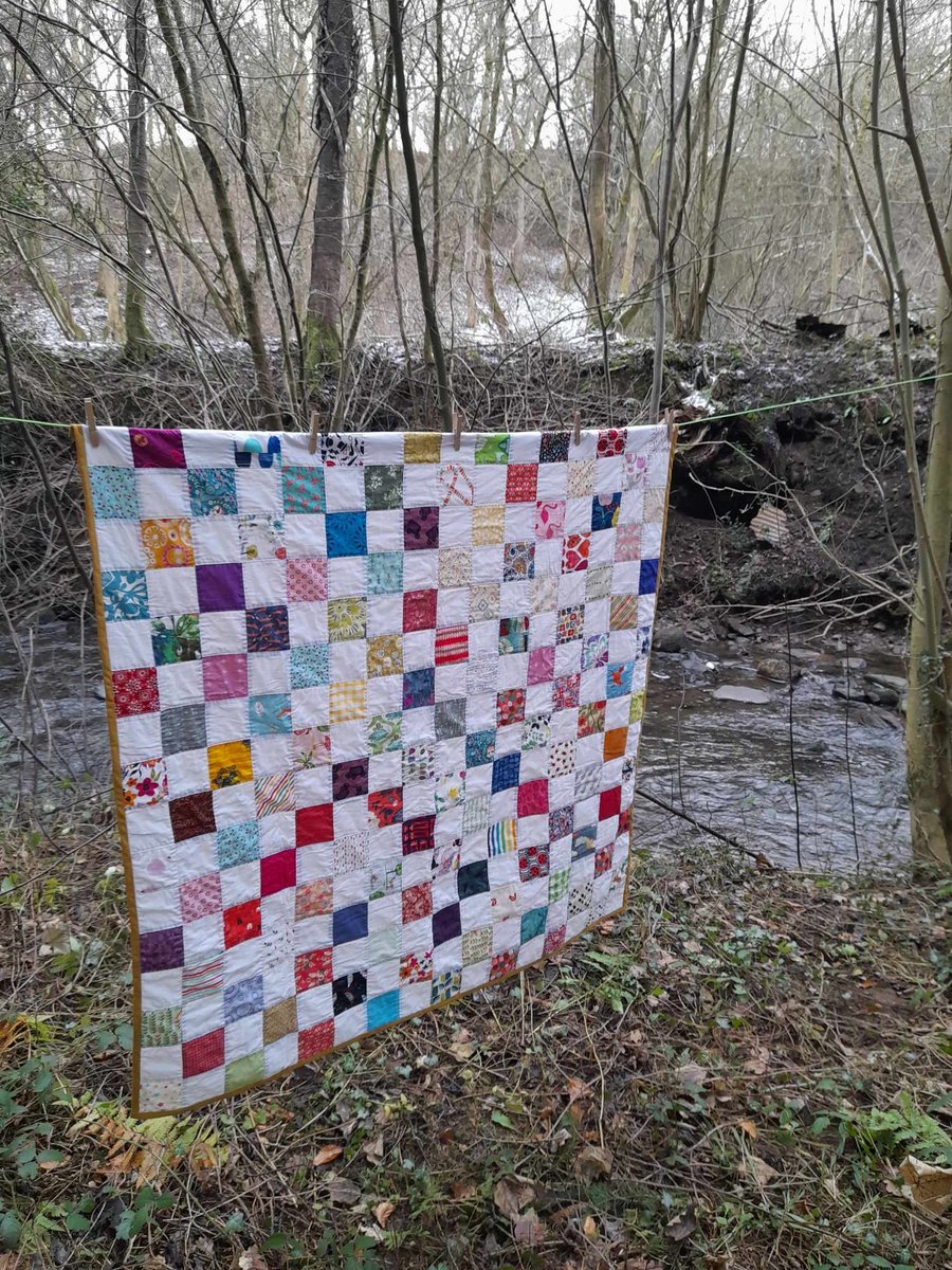 Rainbow Patchwork Quilt, Hand Stitched Patchwor... Folksy
