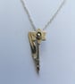 Sterling Silver & 9ct Gold Dainty Daffodil Pendant  - Image 1