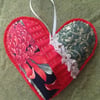 Affirmation Patchwork Heart Hanging