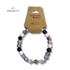 Bracelet 11 – Handmade Galaxy Purple Crackle Glass Bracelet 7.5” Star Beads