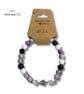 Bracelet 11 – Handmade Galaxy Purple Crackle Glass Bracelet 7.5” Star Beads