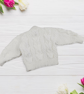 Hand Knitted Baby Cardigan White Newborn Sweater 0 to 3 Months Baby Gift - Image 8
