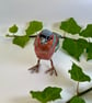 Papier mache Chaffinch bird sculpture original art work  - Image 7