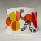 Perfectly Imperfect - Hand printed 40cm diameter  lampshade. Orange, Red, Yellow