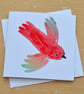 Parrot - Small Hand Screen Printed Card - Image 1