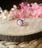 Pink Blossom Hypoallergenic Stainless Steel Adjustable Ring