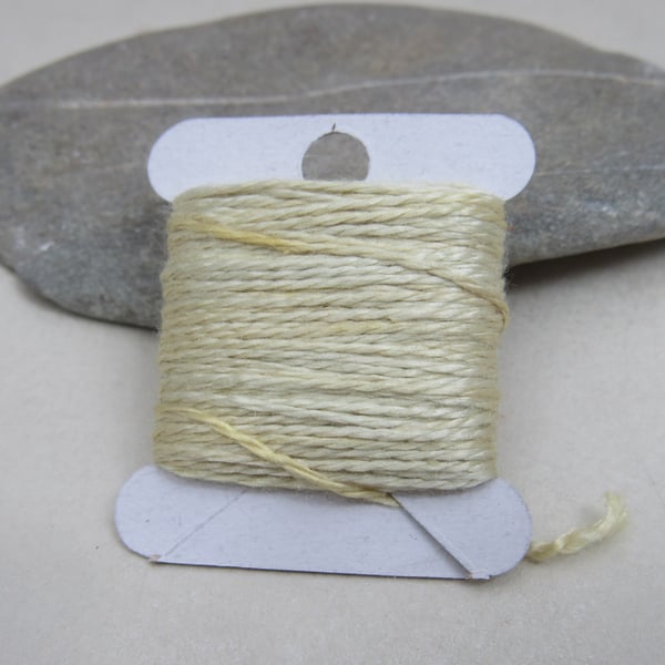15m Natural Dye Light Weld Yellow Pure Silk Embroidery Thread