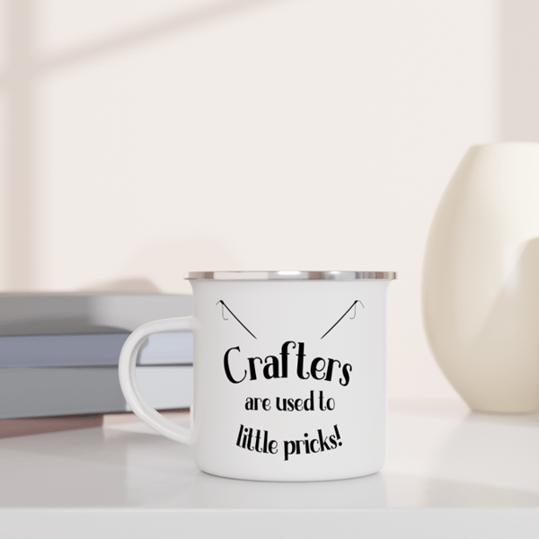 Cheeky 10oz enamel Mug and coaster for Crafters