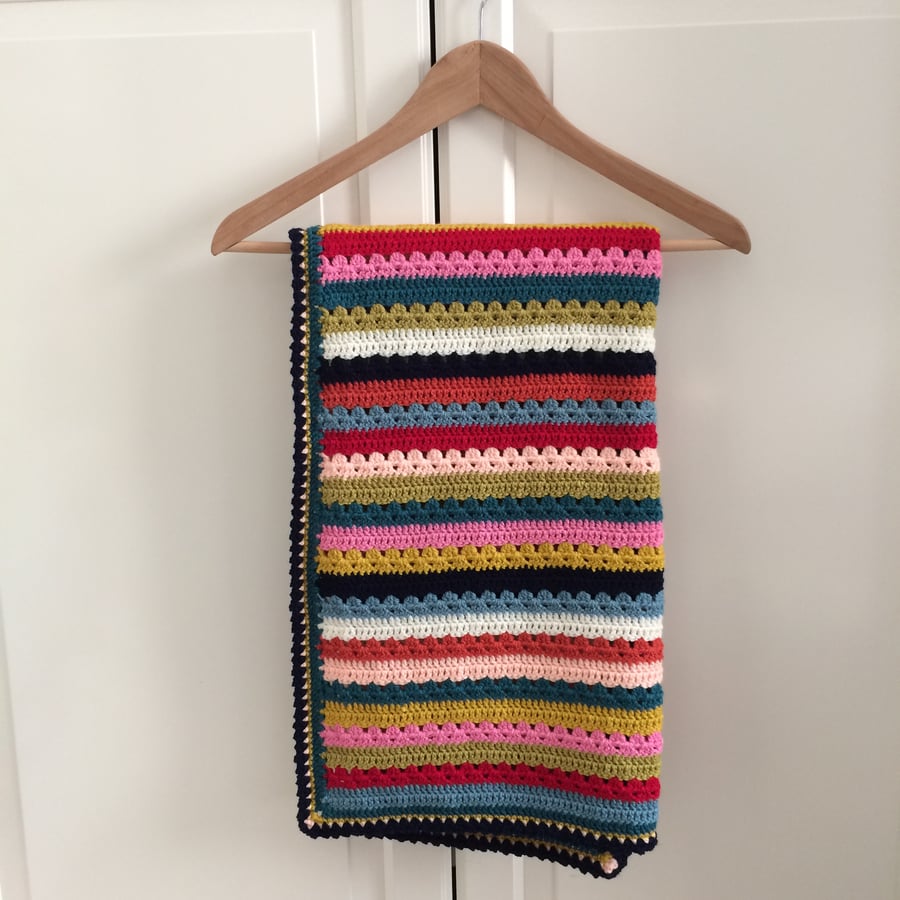 Cosy stripe baby blanket