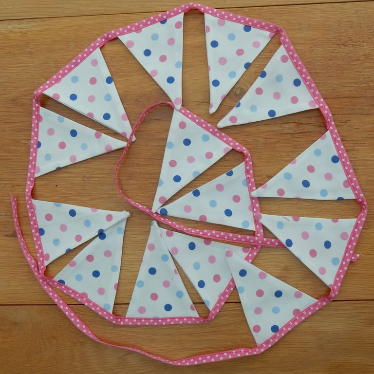Bunting pastel spotty mini