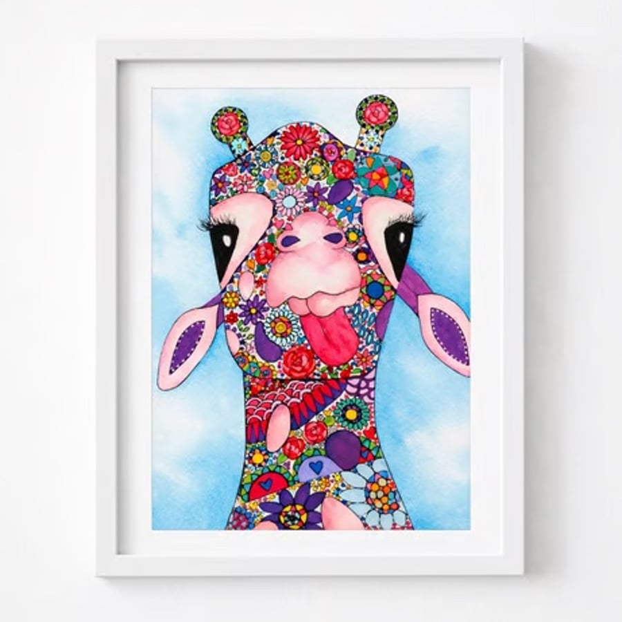 Giraffe Fine Art Giclee Print